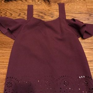 Blue Rain Off the Shoulder Top